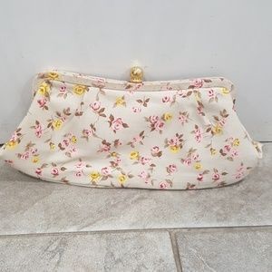 Pink floral clutch